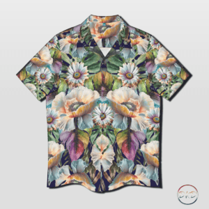 The "Caliwaiian Shirt" A Hawaiian shirt with California blooms of daisies, poppies, and plants native to California.