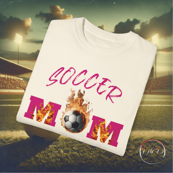 Comfort Colors 1717 Pink Design Soccer Mom Unisex TShirt - Image 3