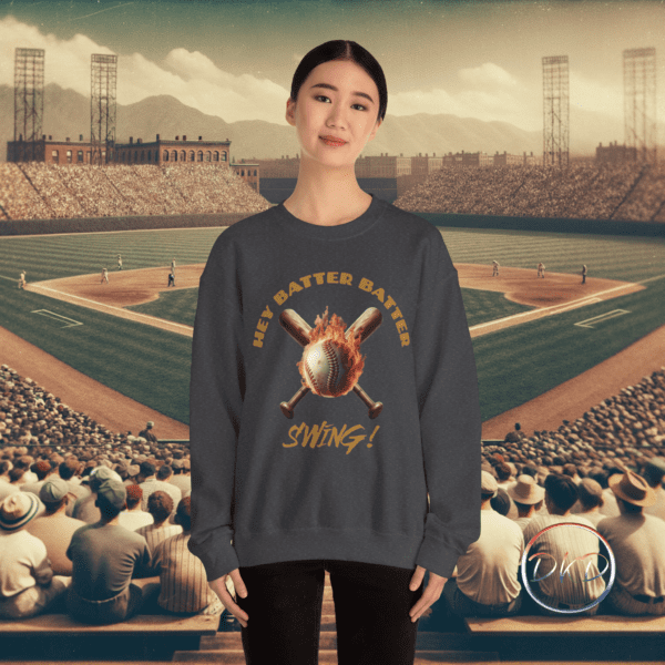Baseball Game Day Unisex Heavy Blend™ Crewneck Sweatshirt - Image 4
