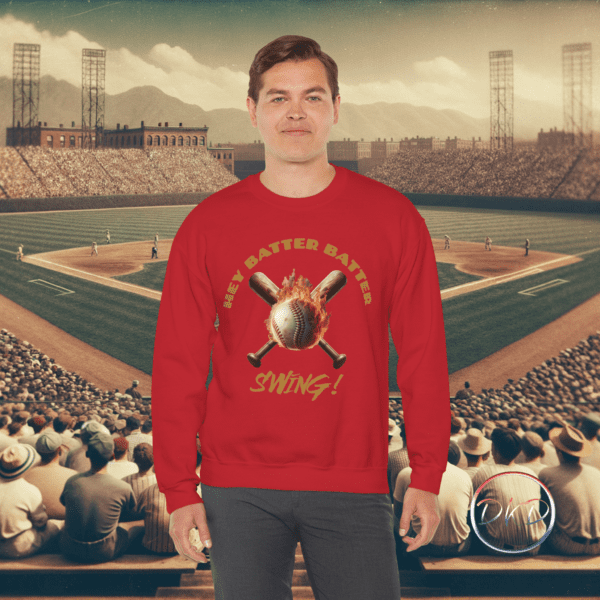 Baseball Game Day Unisex Heavy Blend™ Crewneck Sweatshirt - Image 6