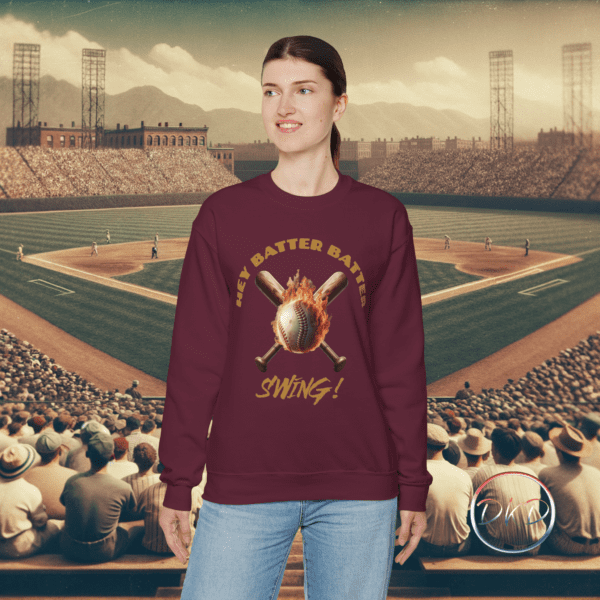 Baseball Game Day Unisex Heavy Blend™ Crewneck Sweatshirt - Image 5