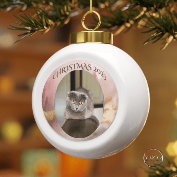 Personalized Custom-Made Christmas Ball Tree Ornament - Image 3