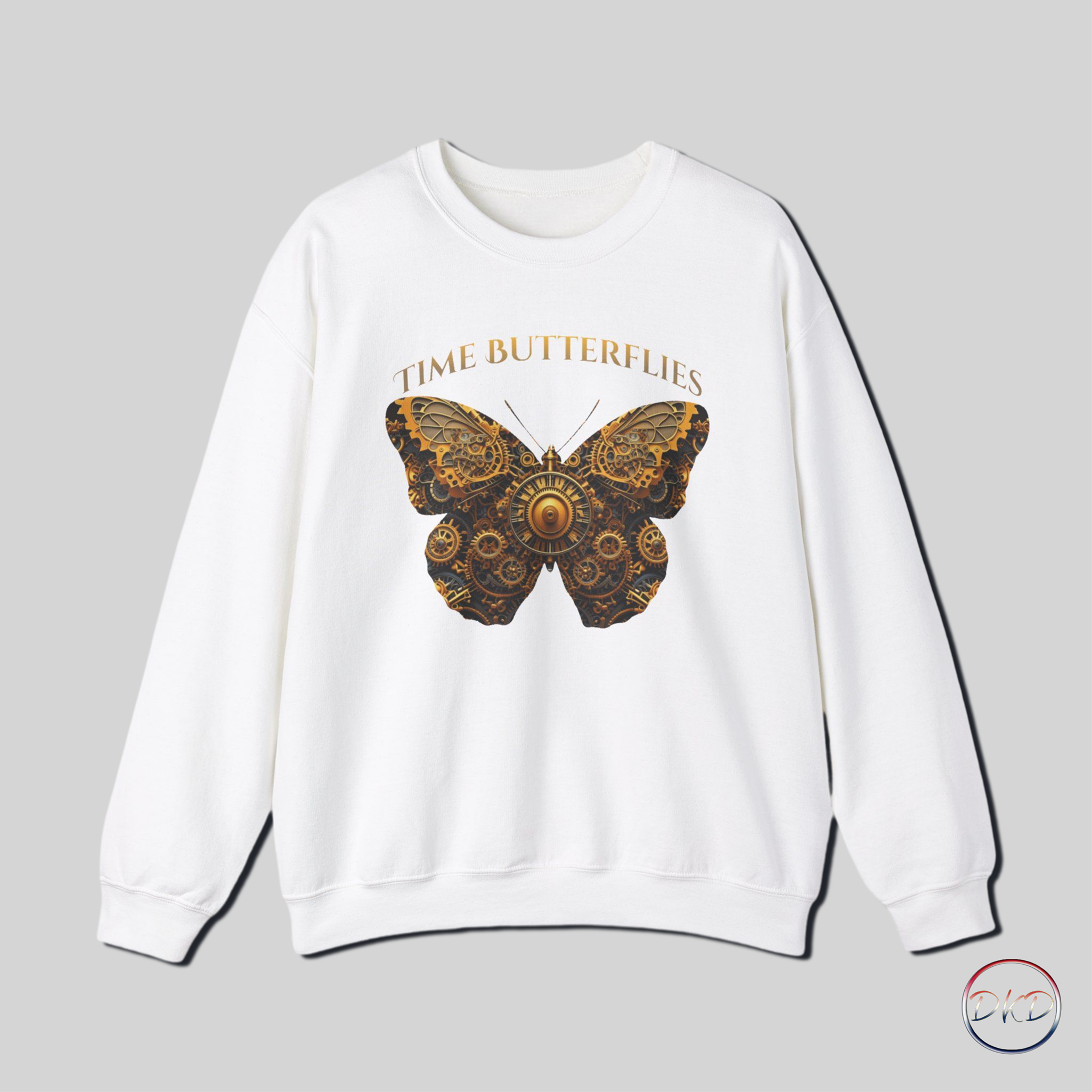 Steampunk Time Butterflies Unisex Heavy Blend™ Crewneck Sweatshirt