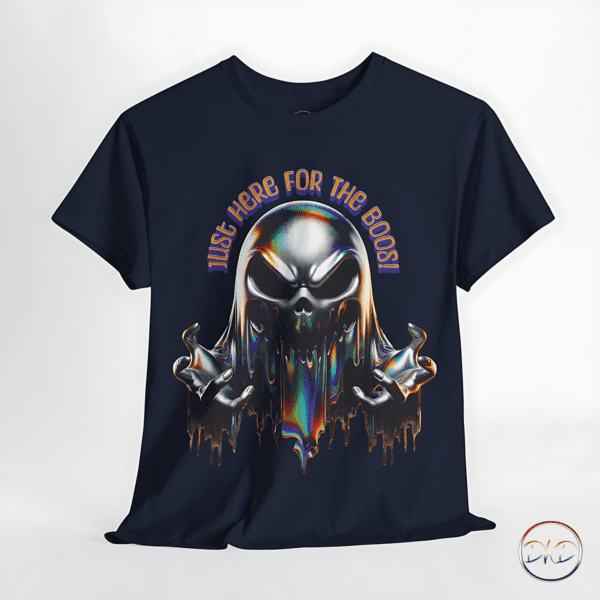 Goth Scary Playful Halloween Ghost Unisex Tee - Just Here for the Boos