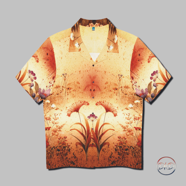 Step into a vibrant tropical paradise with the Hawaiian Mist Bright Edition Shirt. This vintage-inspired piece features the same exquisite floral patterns as its predecessor but in brighter, more vivid tones. The shirt's design showcases a stunning array of tropical flora in warm, radiant colors against a faded yellow background, evoking the nostalgic charm of classic Hawaiian fashion.