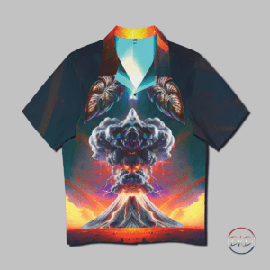 Ignite your style with this Hawaiian Shirt - Volcano Erupting Tropical Sunset Abstract Design. This Hawaiian Shirt features a bold volcanic eruption design set against an abstract tropical sunset, perfect for making a statement at any casual event.