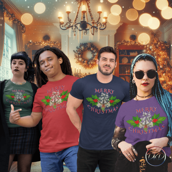 Merry Christmas Holly Tee - Image 5
