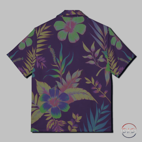 Men's Hawaiian Nights Hawaiian Floral Casual Summer Wear Camp Shirt - Image 4