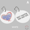 Customizable Pet Tag - Personalized Best Friend Name & Acquired Date Vintage Grunge Doodle Style Heart Design - Image 2