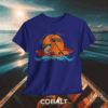 Fishing Rod Unisex Tee Hooked Sunset Waves Design - Image 7