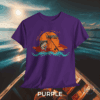 Fishing Rod Unisex Tee Hooked Sunset Waves Design - Image 9