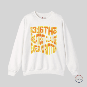 A powerful and inspiring sweatshirt featuring a bold statement in a vibrant gradient font, symbolizing warmth, passion, and light. This faith based shirt makes a great gift as well as a great witnessing tool. Perfect for those seeking spiritual resonance and a cozy, comfortable fit during colder months. Ideal for adults looking for a durable and ethically made piece of clothing.
