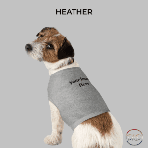 Customize this Pet Tank Top with your own image to create a unique and personalized look for your furry friend. Made from strong and smooth fabric, this tank top is comfortable and elastic, perfect for your pet to wear during walks or outdoor activities. Ideal for pet owners looking to add a special touch to their pet's wardrobe.