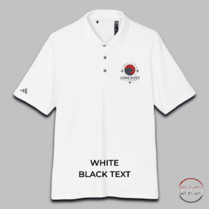 This performance polo brings a quiet, heartfelt touch to everyday wear. An embroidered "Somebody To The Rescue" dog rescue emblem sits on the chest — a subtle badge of care that sparks conversation and connection. Lightweight and breathable, the polo moves easily from morning walks to volunteer shifts at the shelter. The sun-blocking fabric and moisture-wicking finish keep you comfortable during long days outside, while the durable recycled polyester holds up to frequent wear and washes. Choosing this polo means wearing support: each purchase helps provide food, shelter, and medical care for rescued dogs, so your shirt carries both function and meaning. White with black logo text.