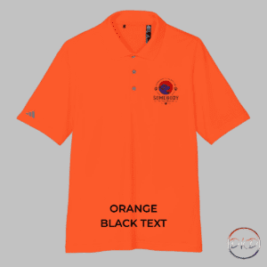 This performance polo brings a quiet, heartfelt touch to everyday wear. An embroidered "Somebody To The Rescue" dog rescue emblem sits on the chest — a subtle badge of care that sparks conversation and connection. Lightweight and breathable, the polo moves easily from morning walks to volunteer shifts at the shelter. The sun-blocking fabric and moisture-wicking finish keep you comfortable during long days outside, while the durable recycled polyester holds up to frequent wear and washes. Choosing this polo means wearing support: each purchase helps provide food, shelter, and medical care for rescued dogs, so your shirt carries both function and meaning. Orange with black logo text.