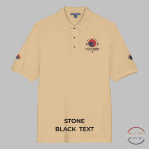 This polo carries a quiet confidence and a big heart. The embroidered "Somebody To The Rescue" motif on the chest and sleeves tells a story of late-night fosters, shelter walks, and joyous reunions — a subtle badge for anyone who shows up for animals. The pique fabric has a soft, structured feel that holds its shape while staying breathable. Wear it to volunteer shifts, casual meetups with fellow rescuers, or when you want to put your values where people can see them. With every purchase supporting rescue efforts, this polo becomes part of the ripple of care you send out into the world. Stone with black text