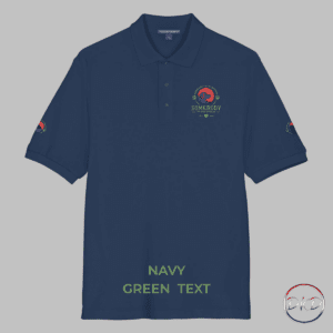 This polo carries a quiet confidence and a big heart. The embroidered "Somebody To The Rescue" motif on the chest and sleeves tells a story of late-night fosters, shelter walks, and joyous reunions — a subtle badge for anyone who shows up for animals. The pique fabric has a soft, structured feel that holds its shape while staying breathable. Wear it to volunteer shifts, casual meetups with fellow rescuers, or when you want to put your values where people can see them. With every purchase supporting rescue efforts, this polo becomes part of the ripple of care you send out into the world. Navy with green text.